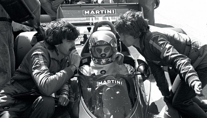 Gordon Murray, Hans- Joachim Stuck and Herbie Blash at Zandvoort, 1977